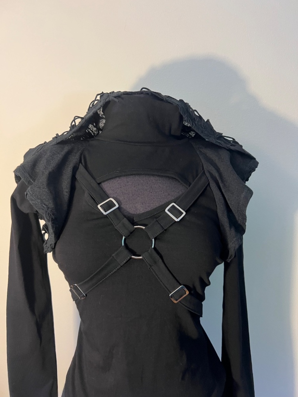 Dark in Love Gothic Hooded Top - Picture 2 of 9